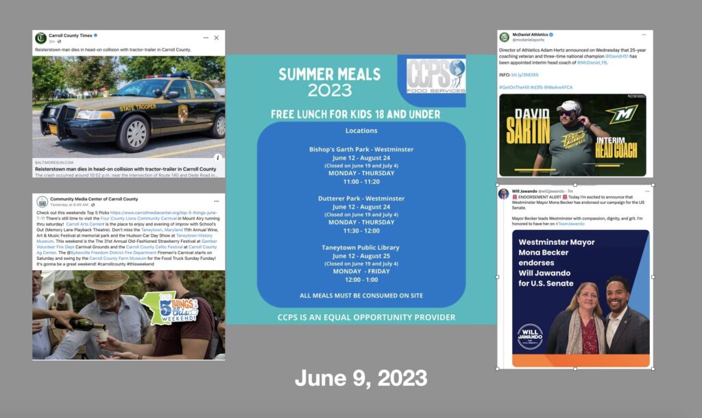 Recent News From Around Carroll County Maryland June 9 2023