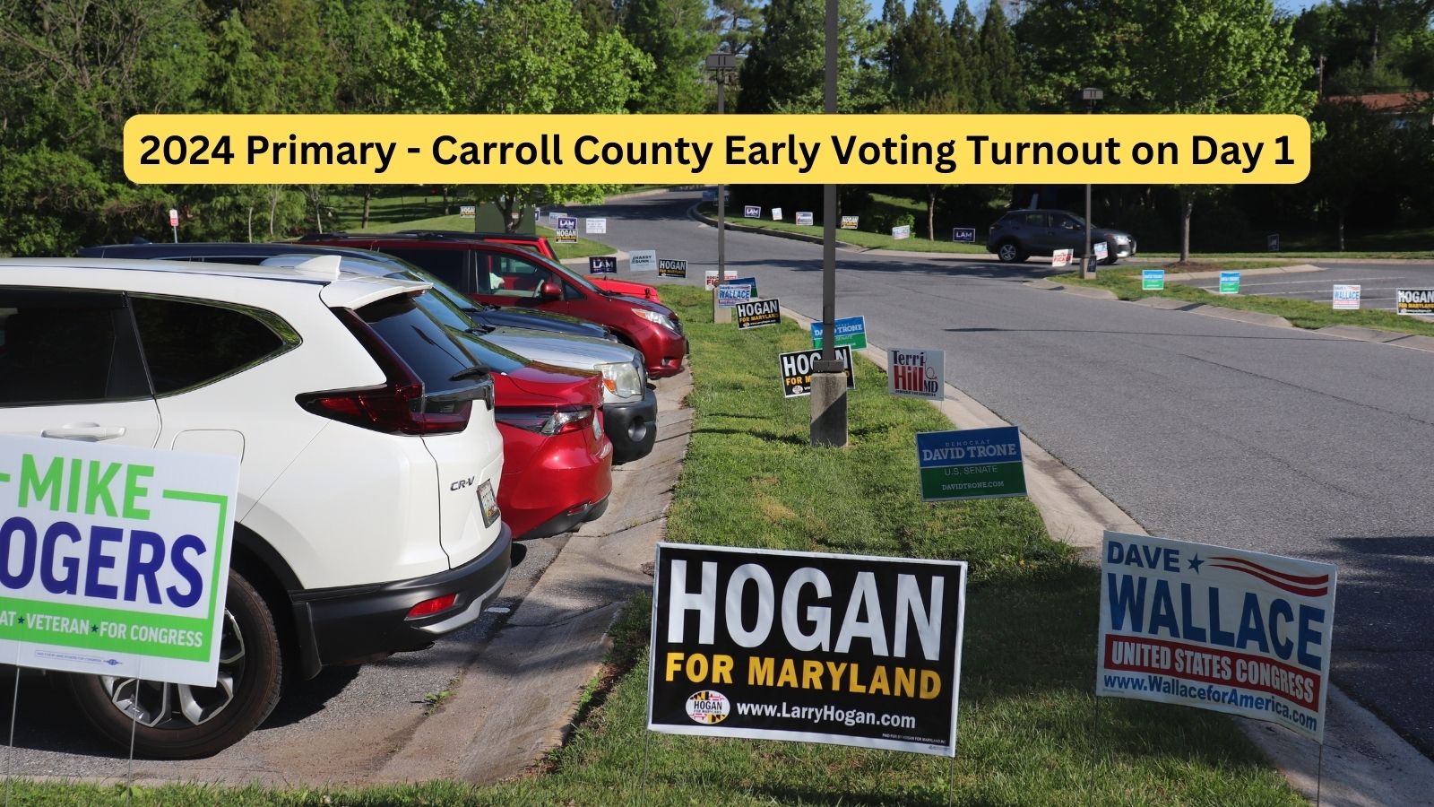 2024 Primary Carroll County Early Voting Turnout on Day 1 Carroll