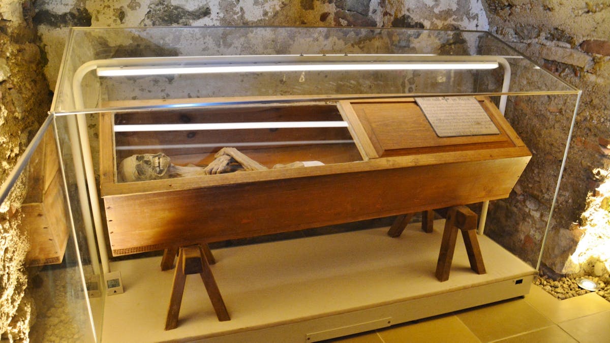 A priest was embalmed by the rectum, unheard of