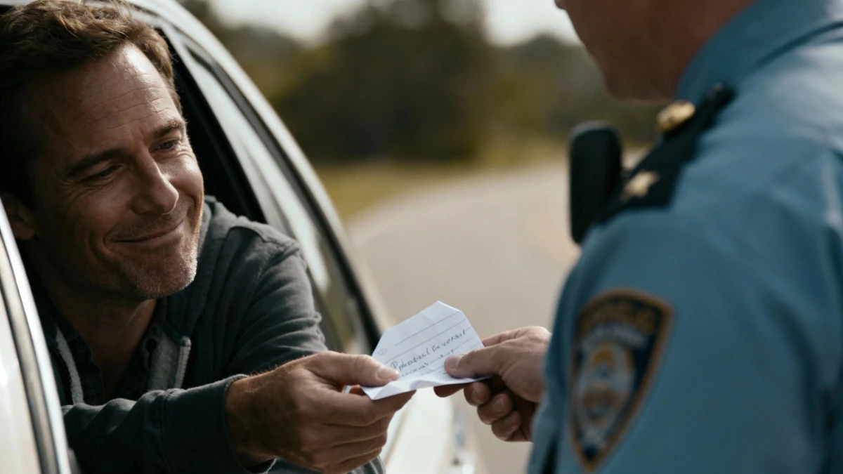 Speeders expecting fines get an unexpected twist: police hand out praise instead of tickets