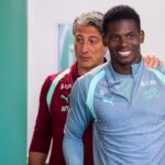 His visa in hand, Embolo speaks before leaving for San Diego