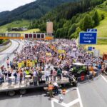 Demonstration blocks one of Europe’s main highways