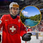 Nico Hischier helps a family in distress on the Aare