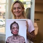 Tattooed 250 times by force, she gradually erases her past
