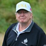 Trump trades his president’s hat for that of a golfer