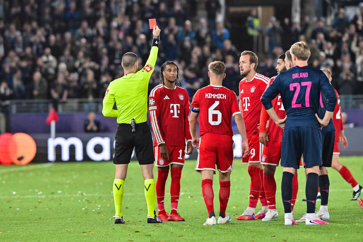 Shorts pulled and ball on the head: Olise's stupid red card