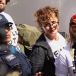 Susan Sarandon arrested during a demonstration in New York